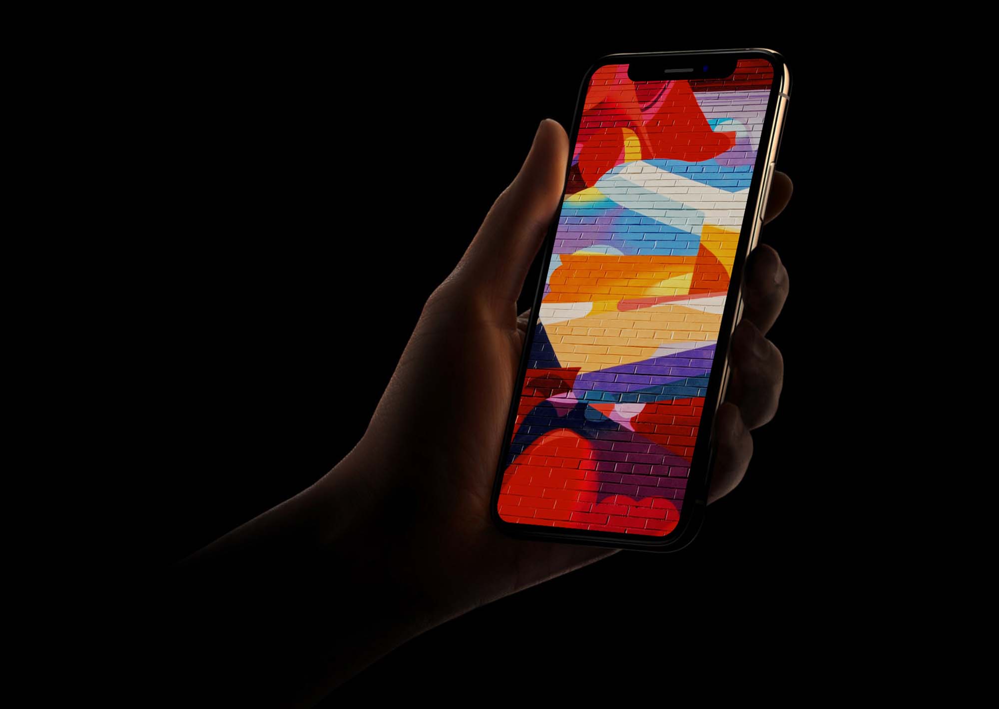 Dark iPhone XS Mockup (PSD)
