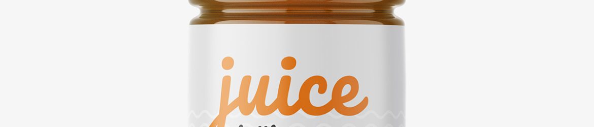 Dark juice bottle mockup