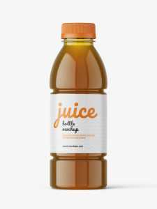 Dark juice bottle mockup