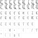 Mapa de caracteres da fonte Dark Majesty Font