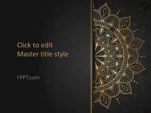 Dark Mandala PowerPoint Template