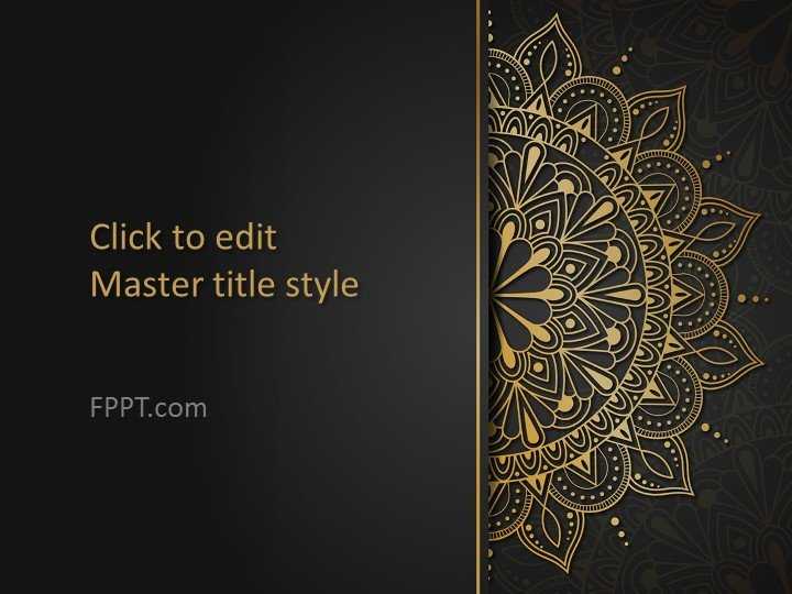 Dark Mandala PowerPoint Template
