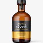Dark spirit bottle mockup