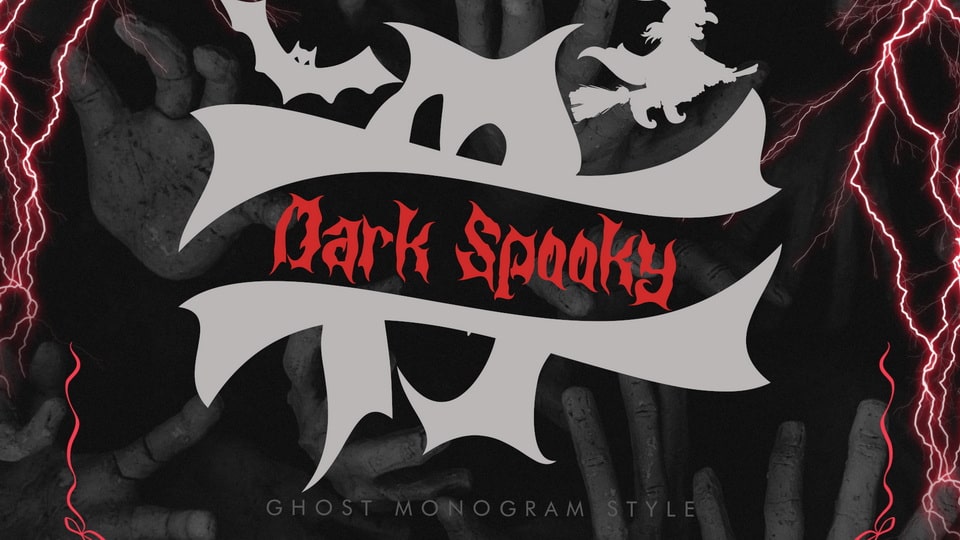 Dark Spooky Monogram Font › Fontesk