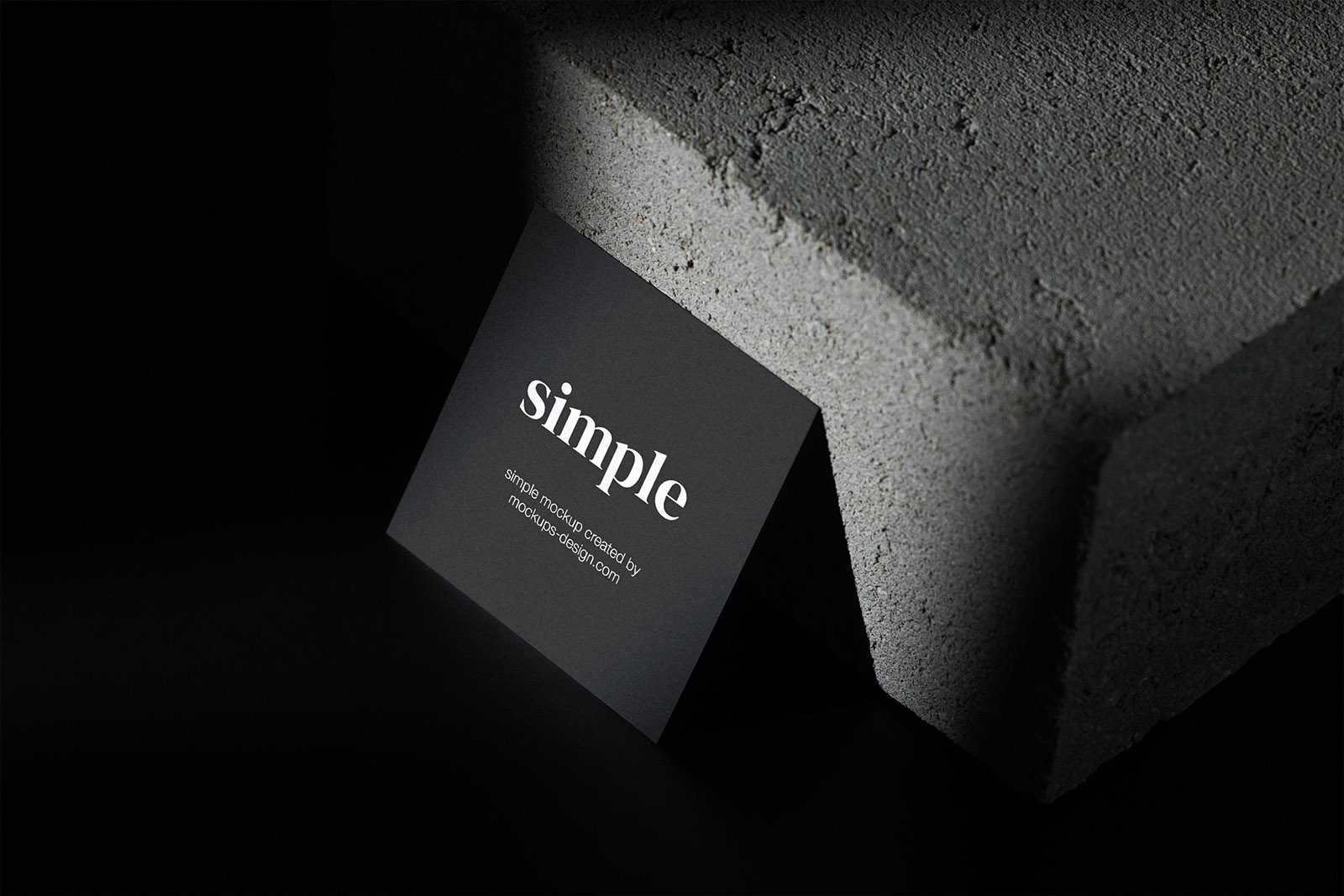 Dark square flyer mockup