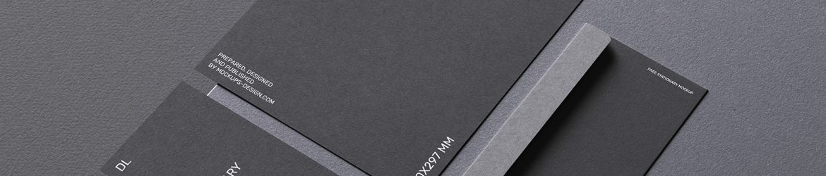 Dark stationery mockup