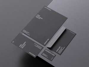 Dark stationery mockup