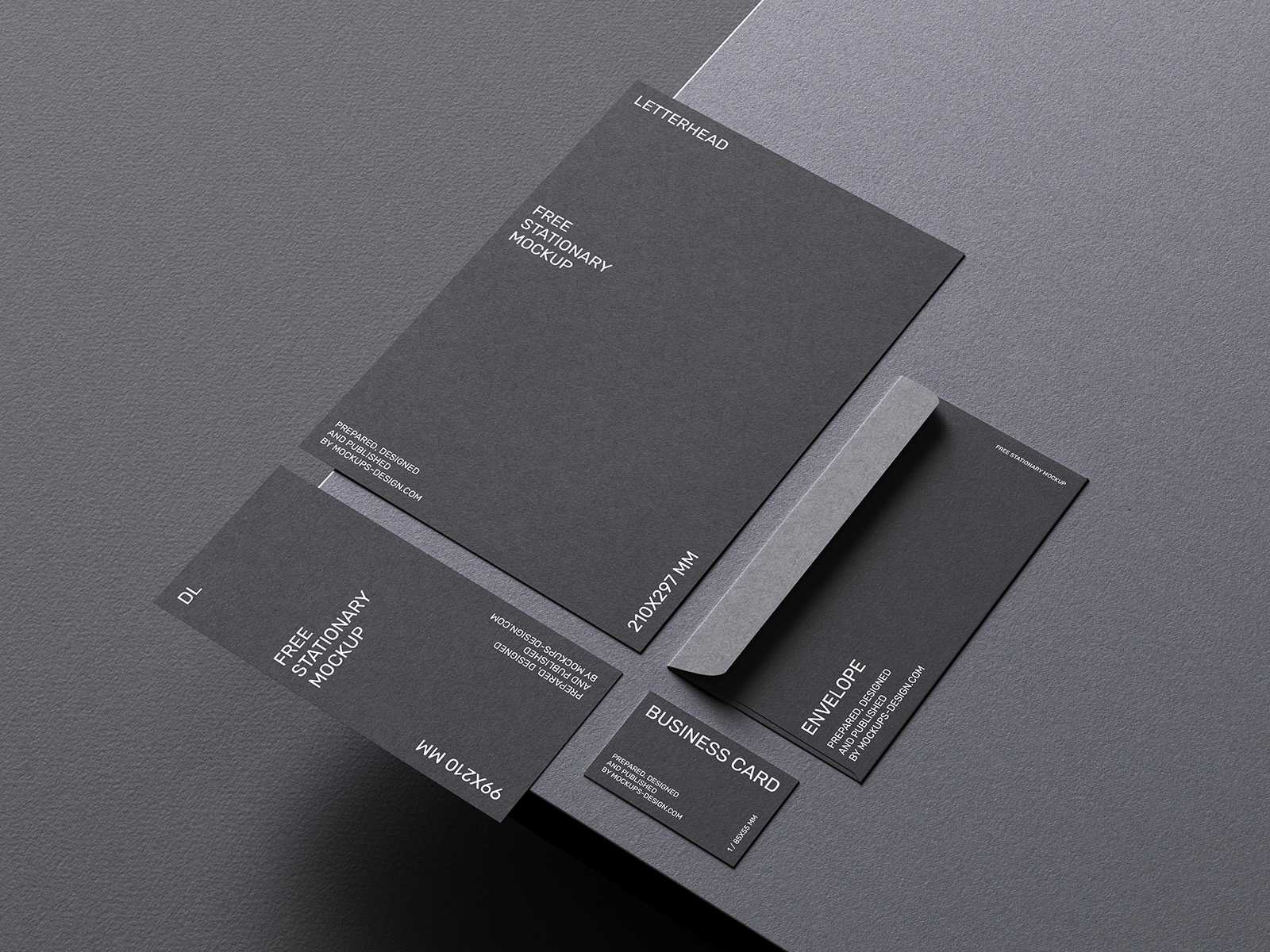 Dark stationery mockup