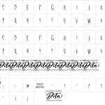 Mapa de caracteres da fonte Darkness Awakening Font