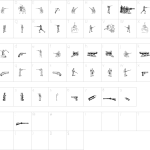 Das Krieg Font - Fonte Grátis Mapa de caracteres da fonte Das Krieg Font