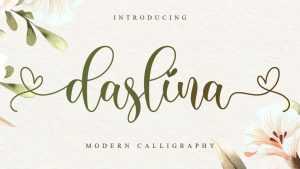 Daslina Script Font › Fontesk