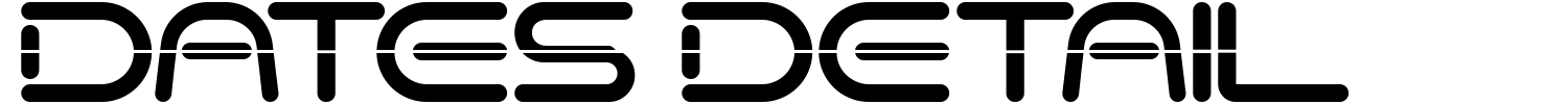 Dates Detail Font