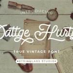 Dattge Hurty - Monoline Retro Font