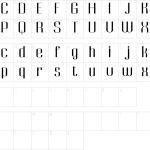 Mapa de caracteres da fonte Dazney Rough Font
