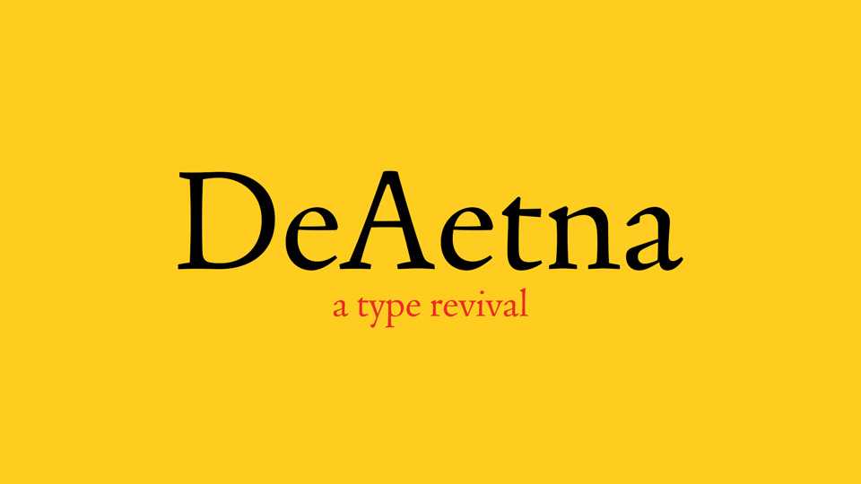 De Aetna Font › Fontesk