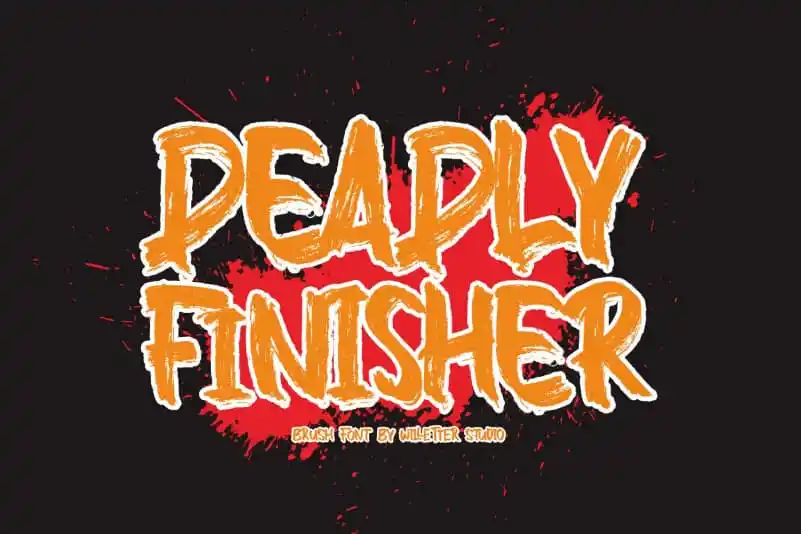 Deadly Finisher Brush Font