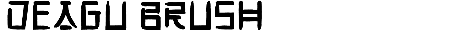 Deagu Brush Font