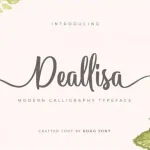 Deallisa Script Font - Fonte Grátis Deallisa Script Font