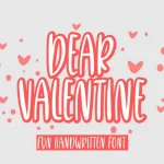 Dear Valentine Font - Fonte Grátis Dear Valentine Font