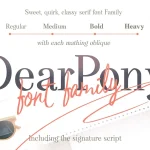 DearPony Serif Font Family - Fonte Grátis DearPony Serif Font Family