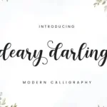 Deary Darling Calligraphy Font