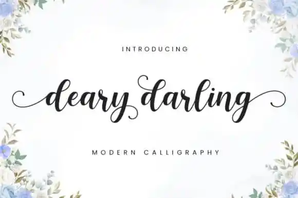 Deary Darling Calligraphy Font