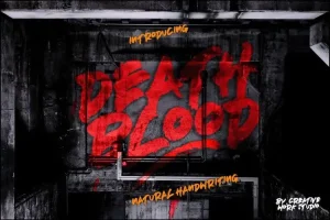 Deathblood Brush Font