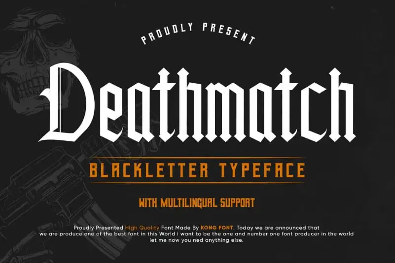 Deathmatch Display Font