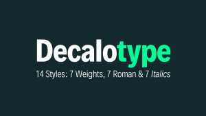 Decalotype Font Family › Fontesk