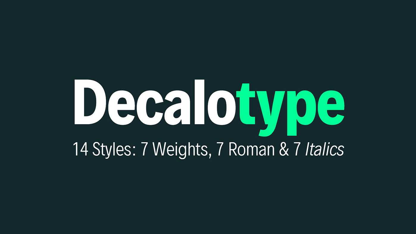 Decalotype Font Family › Fontesk
