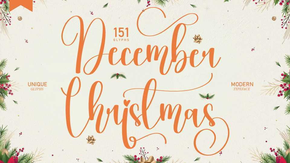 December Christmas Script Font › Fontesk