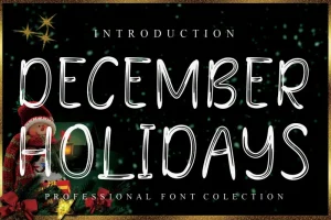 December Holidays Display Font
