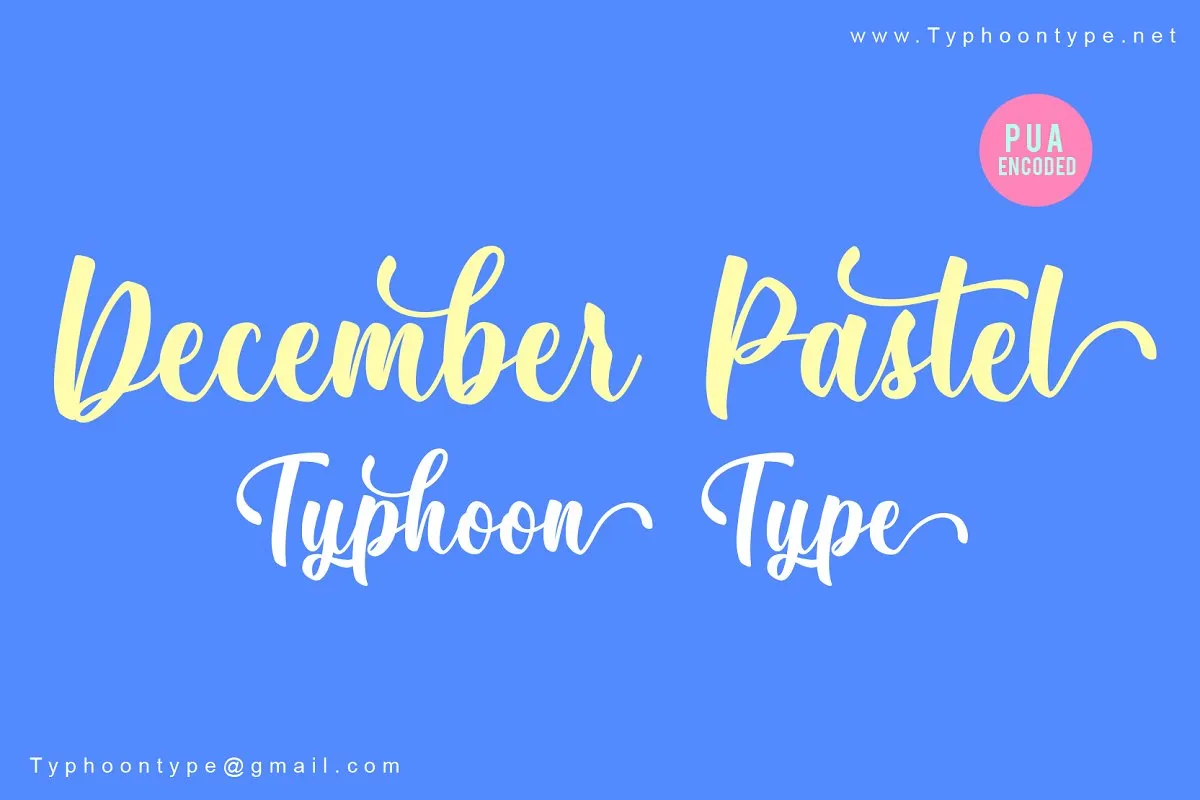December Pastel Script Font