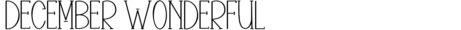 December Wonderful Font