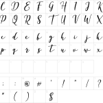 Declara Font - Fonte Grátis Mapa de caracteres da fonte Declara Font