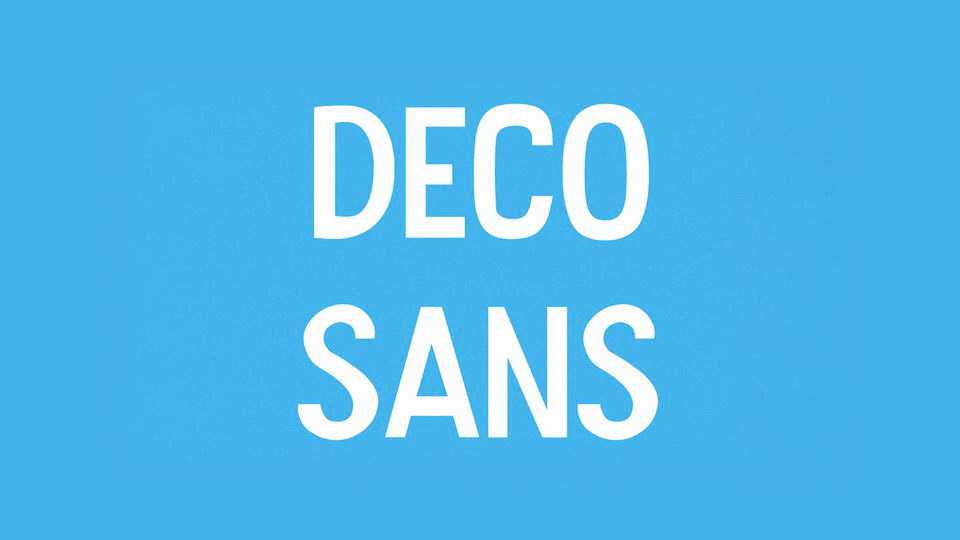 Deco Sans Font › Fontesk