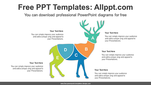 Deer Puzzle PowerPoint Diagram