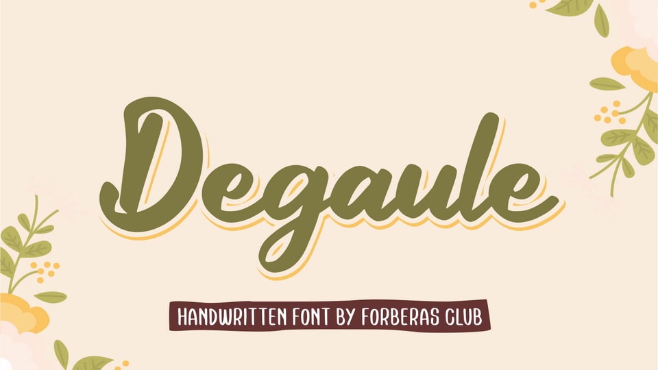 Degaule Font › Fontesk
