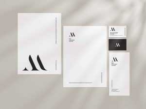 Delicate Shadows Stationery Mockup