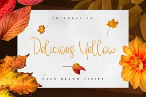 Delicious yellow Script Font