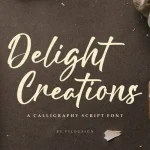 Delight Creations Script Font - Fonte Grátis Delight Creations Script Font