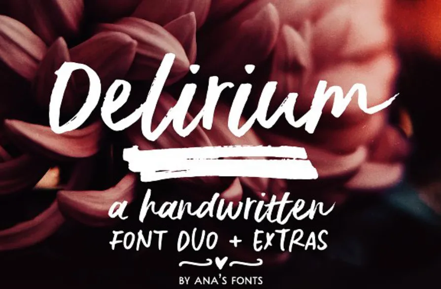 Delirium Brush Font