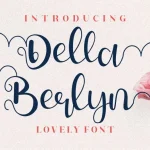 Della Berlyn Calligraphy Font - Fonte Grátis Della Berlyn Calligraphy Font