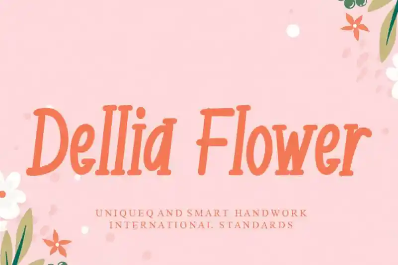 Dellia Flower Display Font