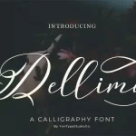 Dellima Calligraphy Font - Fonte Grátis Dellima Calligraphy Font