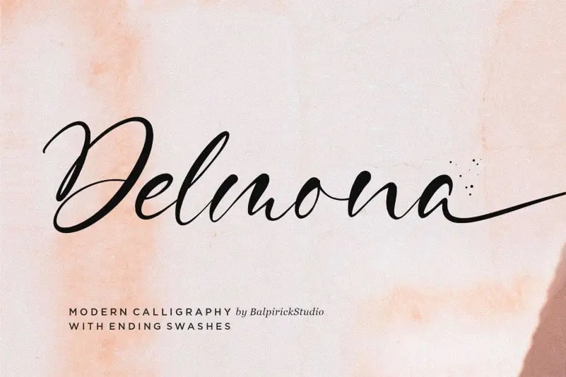 Delmona Calligraphy Font