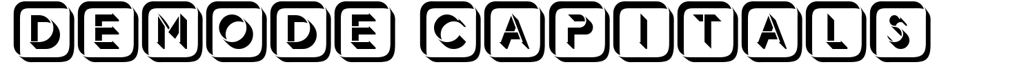 Demode Capitals Font