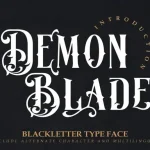 Demon Blade Blackletter Font