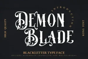 Demon Blade Blackletter Font