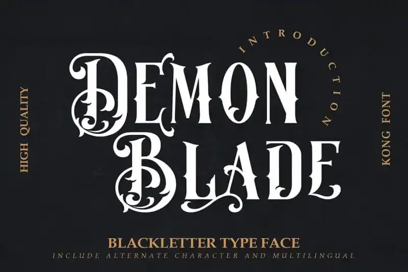 Demon Blade Blackletter Font